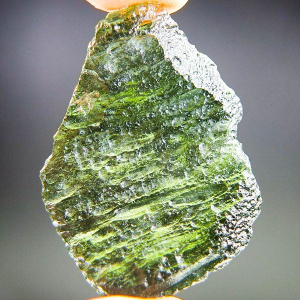 Big Vibrant green Moldavite with CERTIFICATE