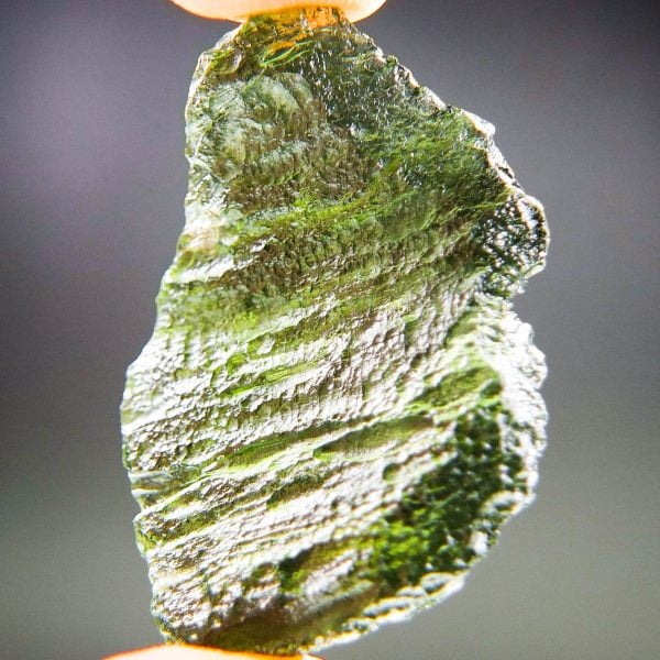 Big Vibrant green Moldavite with CERTIFICATE