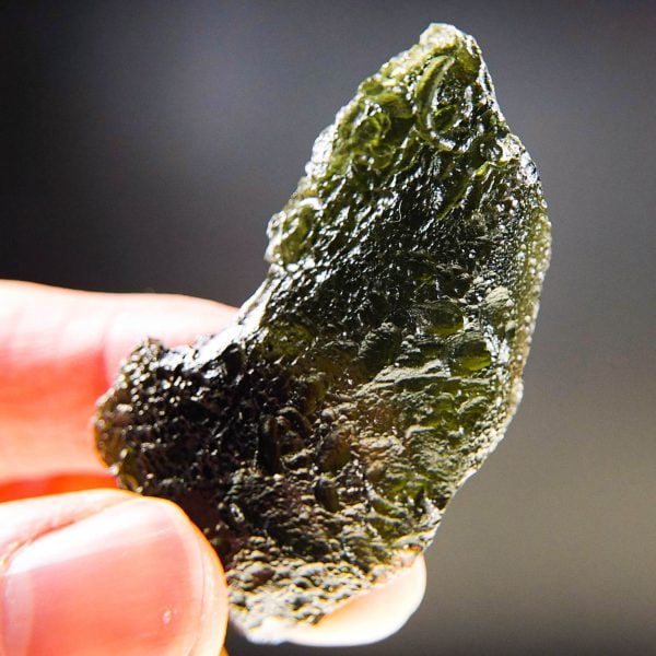 Large Moldavite with CERTIFICATE - Glossy