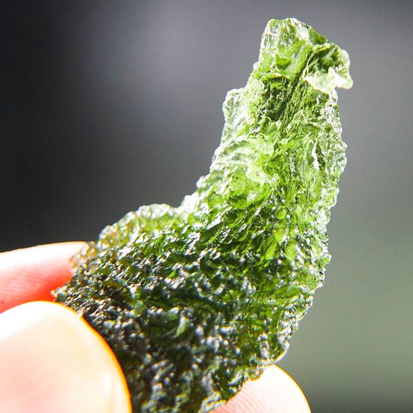Big Vibrant green Moldavite - quality A+/++