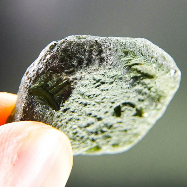 Big Moldavite with CERTIFICATE found on field (on surface)