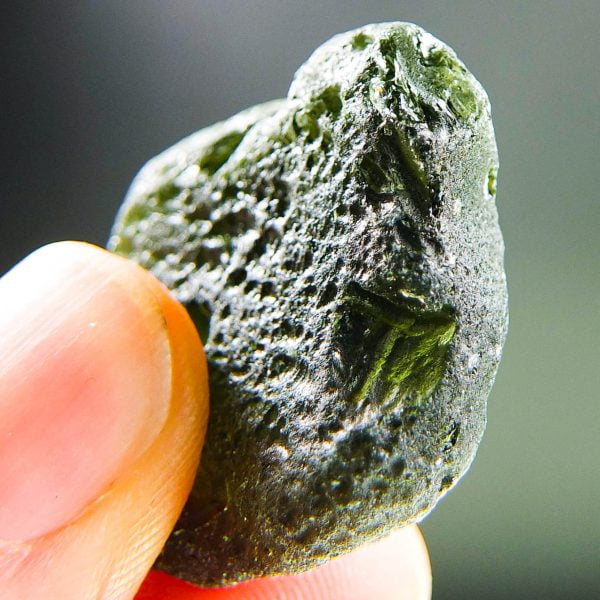 Big Moldavite with CERTIFICATE found on field (on surface)