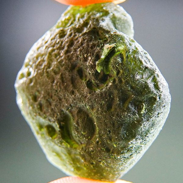 Big Moldavite with CERTIFICATE found on field (on surface)