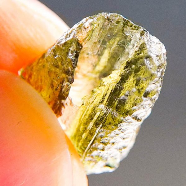 Moldavite with channel