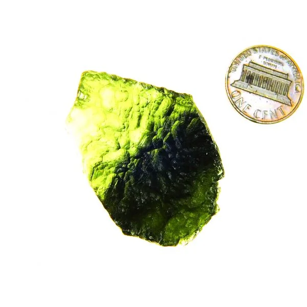 Certified Rare Big Moldavite with imprint of a large bubble