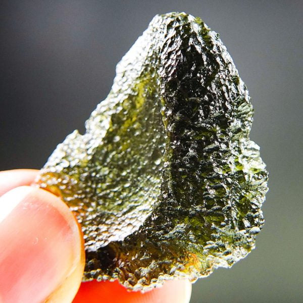 Big Moldavite pendant with CERTIFICATE with CERTIFICATE - Uncommon shape