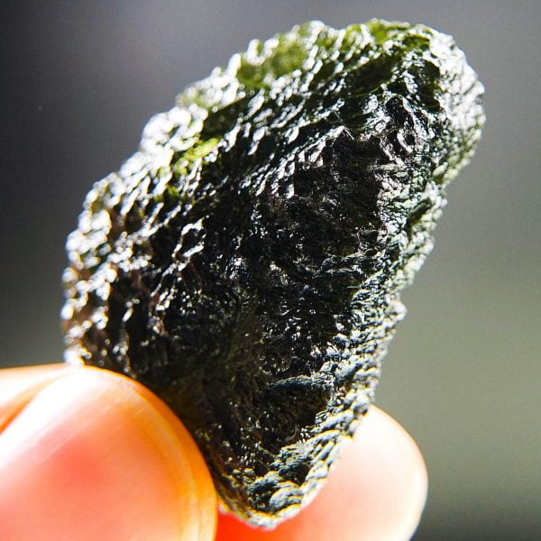 Moldavite with visible big closed bubble - Rare - quality A+