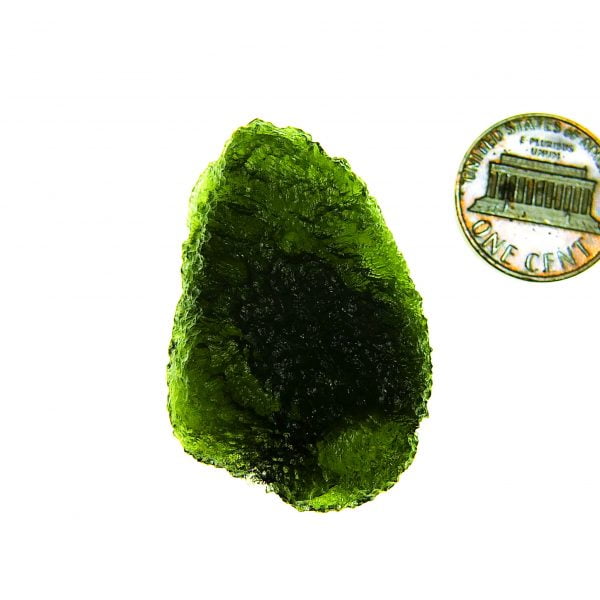 Moldavite with visible big closed bubble - Rare - quality A+