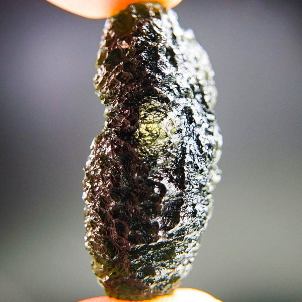 Moldavite with visible big closed bubble - Rare - quality A+