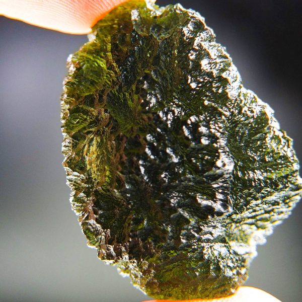 Moldavite with visible big closed bubble - Rare - quality A+