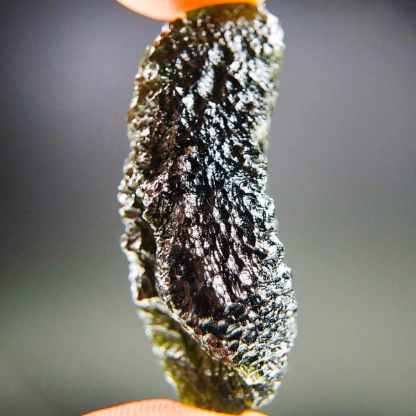 Moldavite with visible big closed bubble - Rare - quality A+