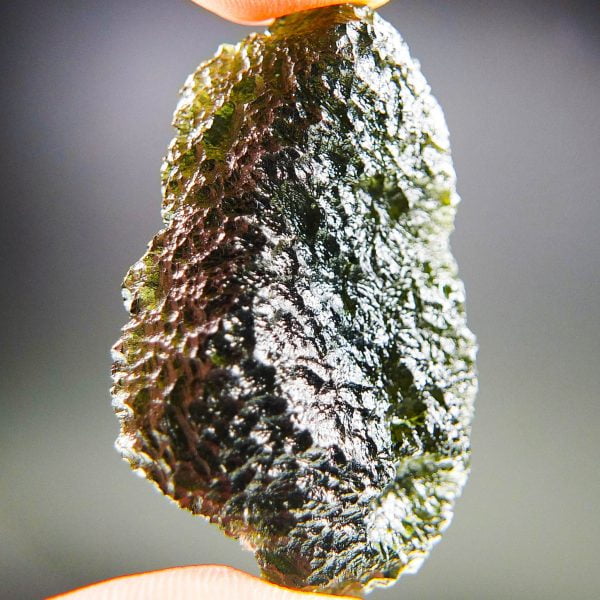 Moldavite with visible big closed bubble - Rare - quality A+