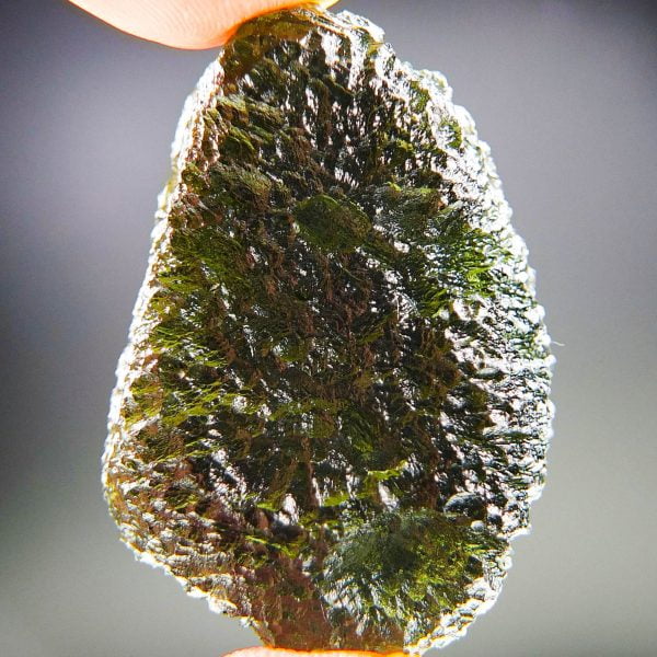 Moldavite with visible big closed bubble - Rare - quality A+