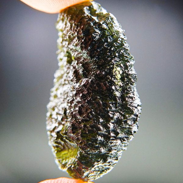 Moldavite with visible big closed bubble - Rare - quality A+