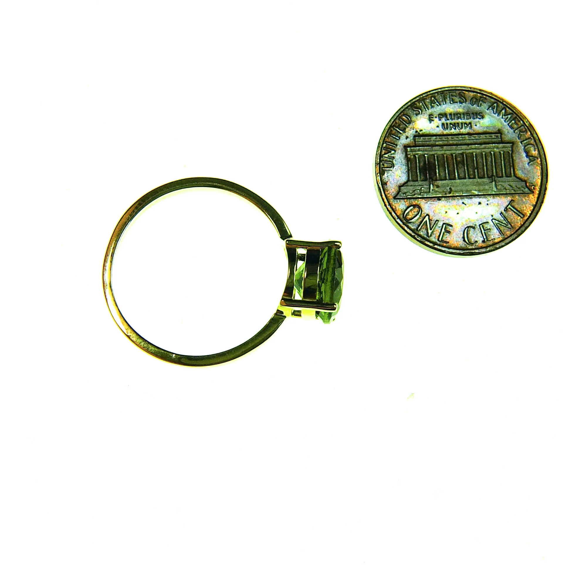 14K Gold Moldavite Ring with Certificate