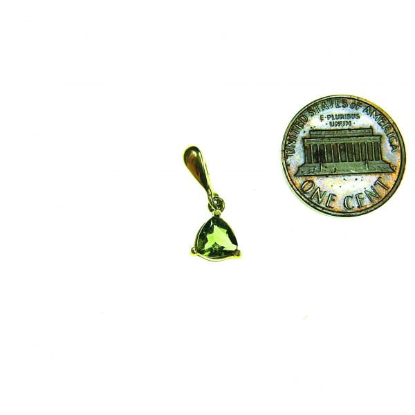 14K Gold Moldavite pendant - Certified