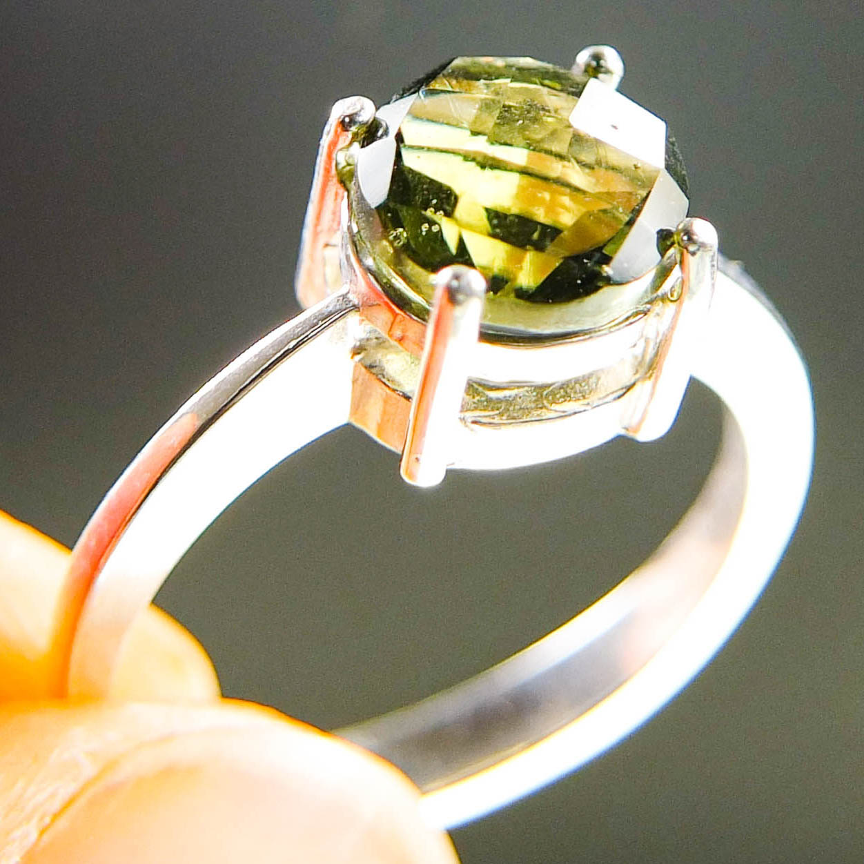 Ring - Moldavite + Silver - Certified