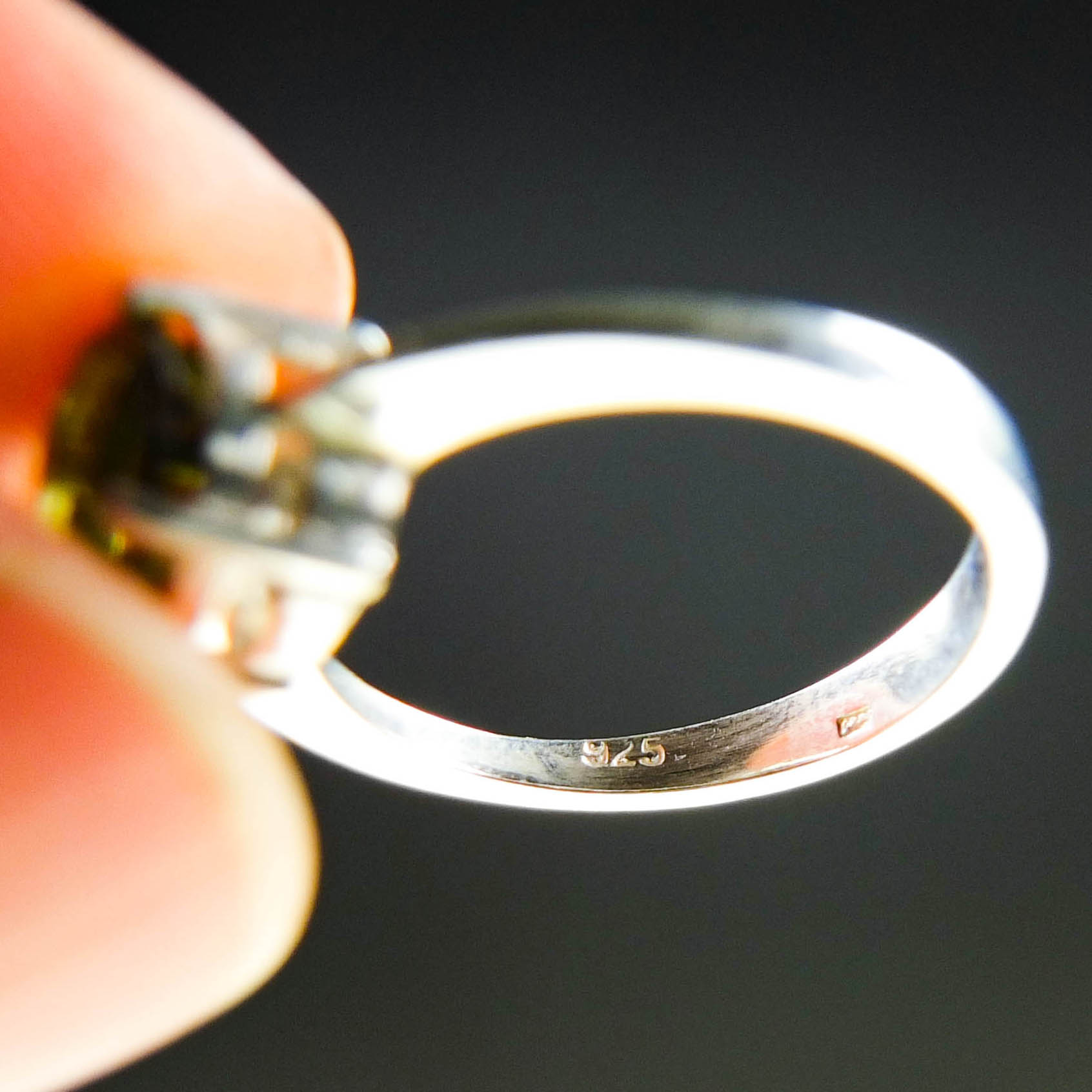 Ring - Moldavite + Silver - Certified