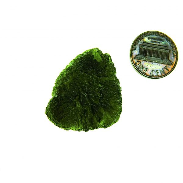 Certified Moldavite - Elipsoid - natural fragment shape - Glossy