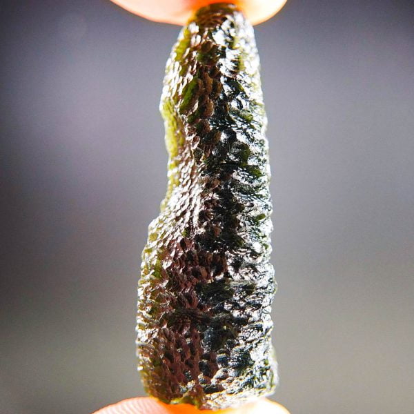 Big Drilled Moldavite with CERTIFICATE - Shiny