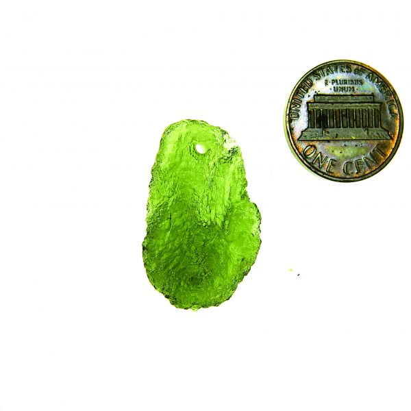 Vibrant green Certified Drilled Moldavite