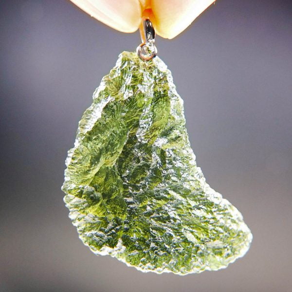 Moldavite pendant with CERTIFICATE - Shiny - quality A+