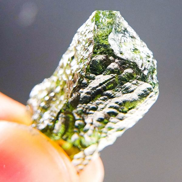Rare Moldavite - Very Glossy with CERTIFICATE - quality A+