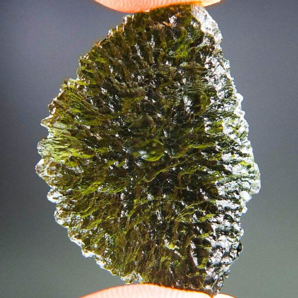 Certified Moldavite - Elipsoid - natural fragment shape - quality A+