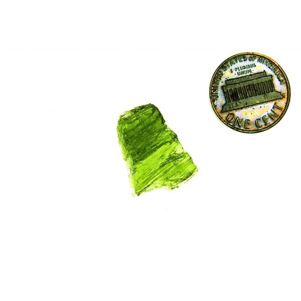 Moldavite with CERTIFICATE with open bubble - Glossy