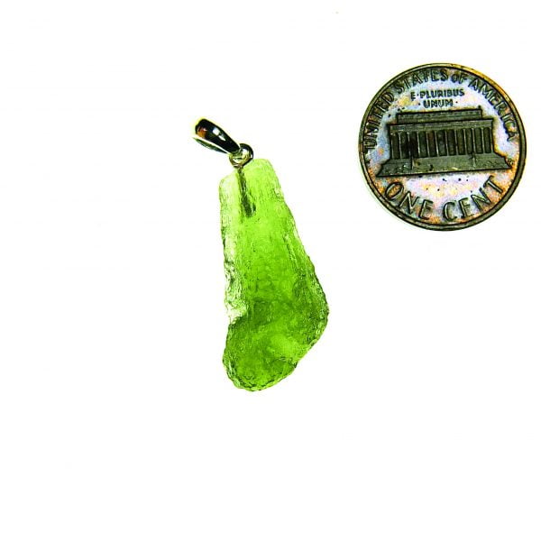 Vibrant green Moldavite pendant - with CERTIFICATE