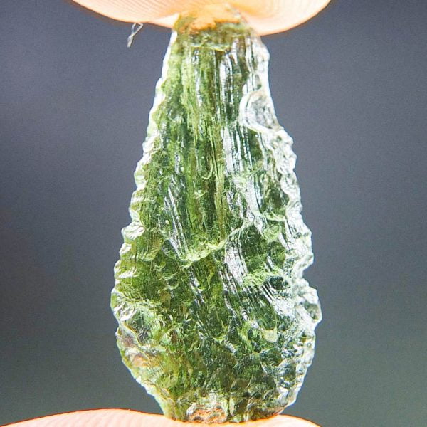 Vibrant green Moldavite - Drop shape - CERTIFIED