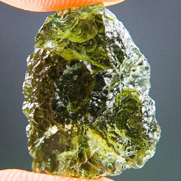 Moldavite with open bubble - Shiny - quality A+