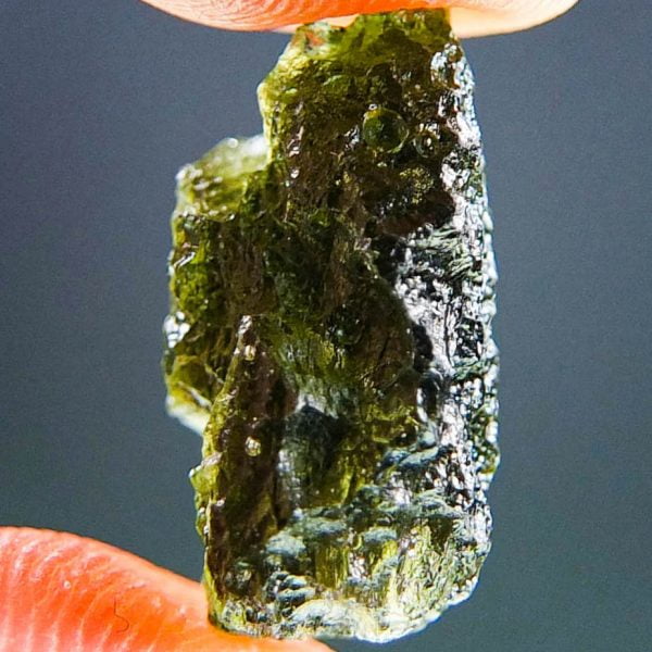 Moldavite with open bubble - Shiny - quality A+
