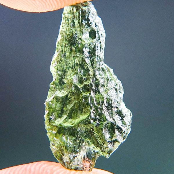 Moldavite - Drop - natural upper fragment shape - Shiny