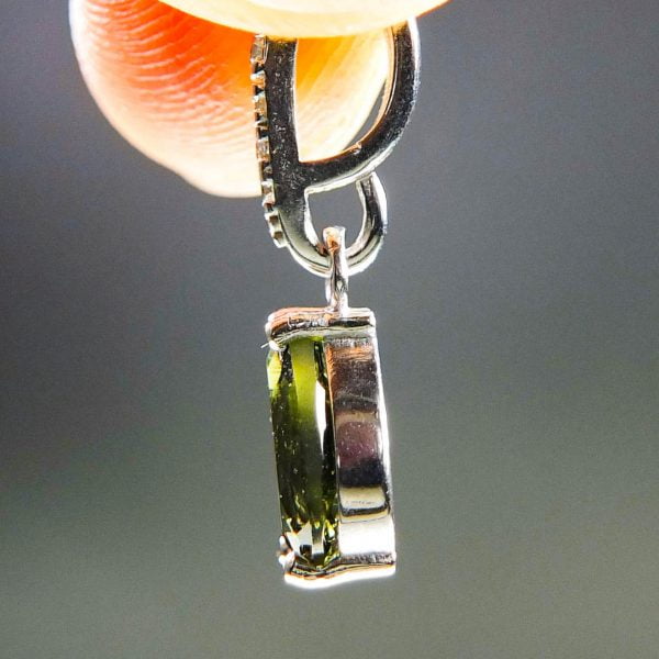 Moldavite pendant with Zircons CERTIFIED