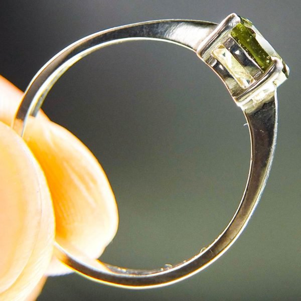 Moldavite Ring with CERTIFICATE