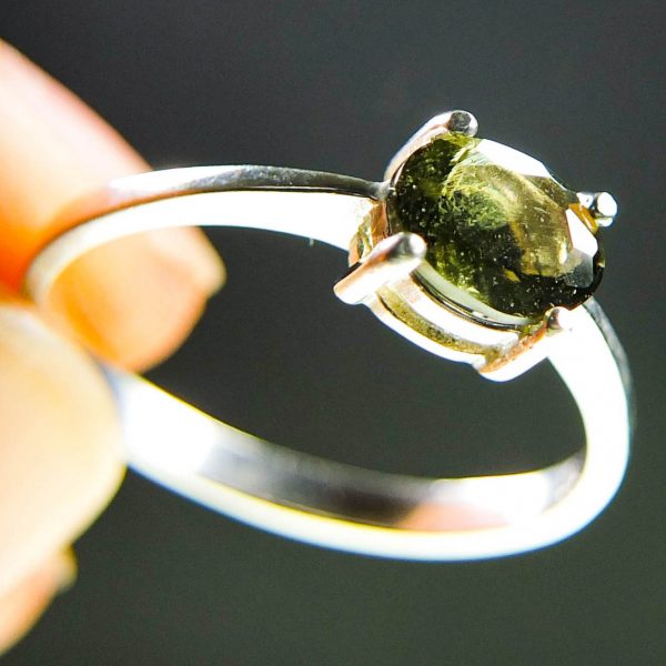Moldavite Ring with CERTIFICATE