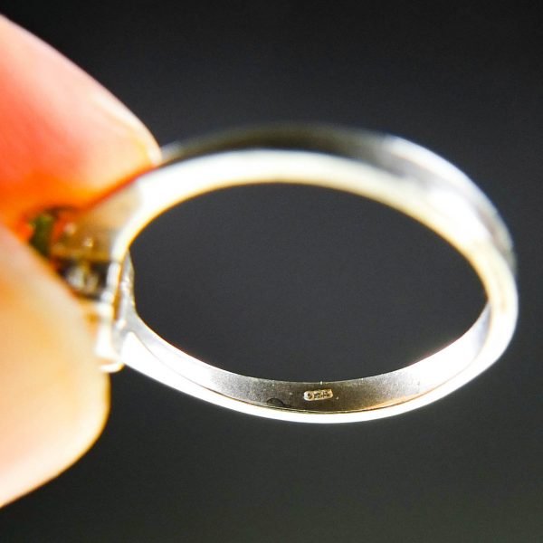 Silver Moldavite Ring - CERTIFIED