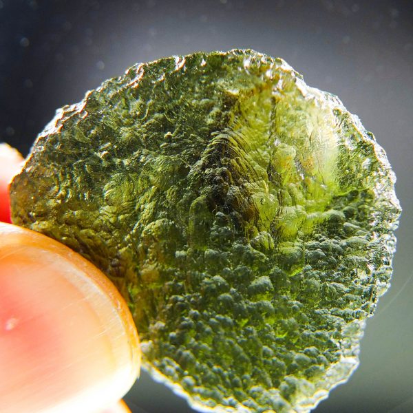 Certified Moldavite with big open bubble