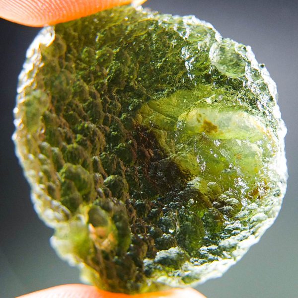 Certified Moldavite with big open bubble