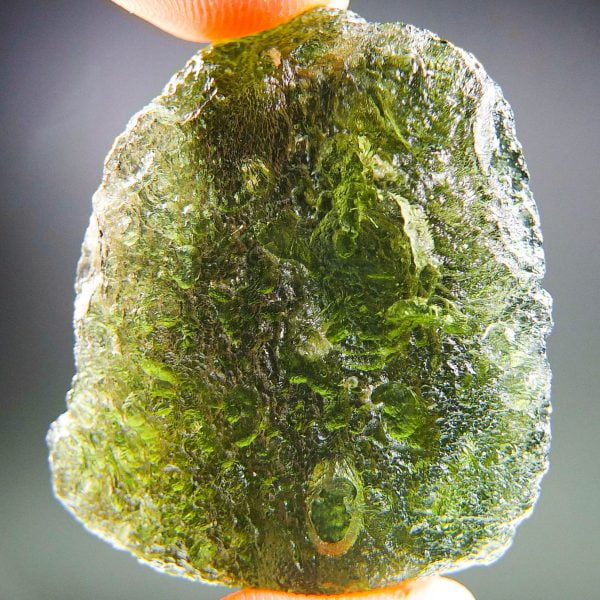 Big Certified Moldavite with open bubble