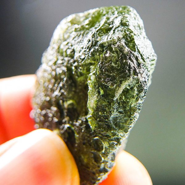 Big Certified Moldavite with open bubble