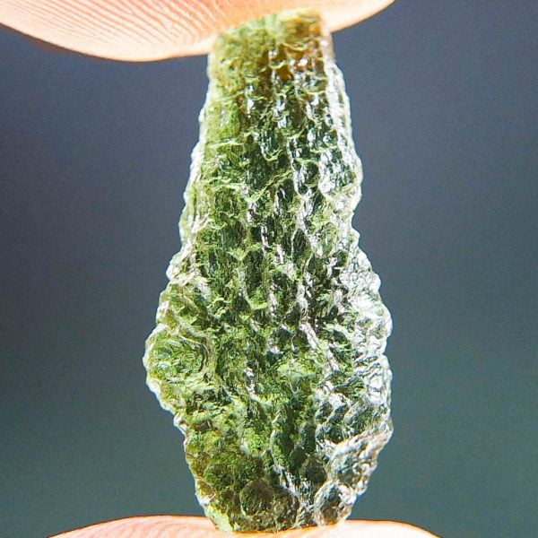 Vibrant green Moldavite - Drop shape - Shiny