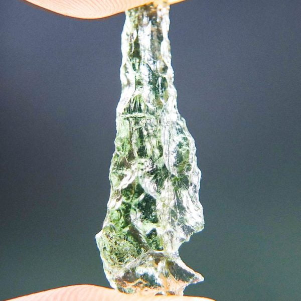 Certified Rare Moldavite - Poisonous green - Drop shape - Glossy - quality A+