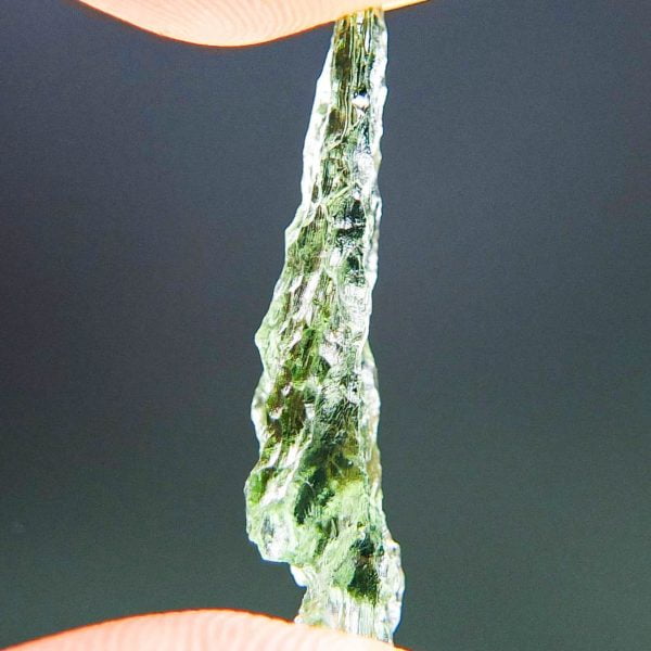 Certified Rare Moldavite - Poisonous green - Drop shape - Glossy - quality A+