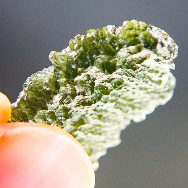Certified Drilled Moldavite - Glossy - quality A+
