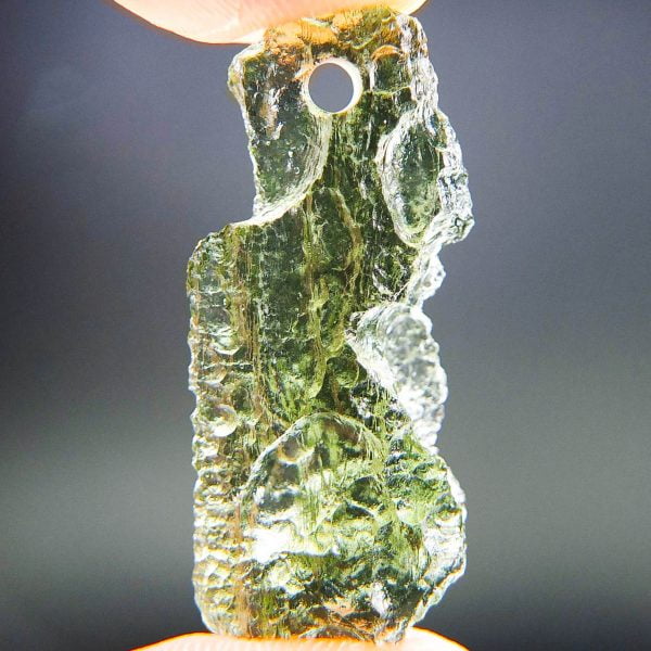Certified Drilled Moldavite - quality A+