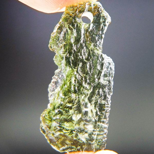 Certified Drilled Moldavite - quality A+