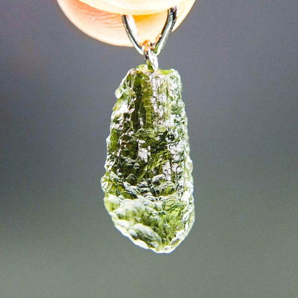 Moldavite pendant with CERTIFICATE - Shiny