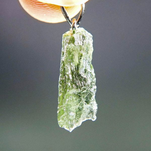 Vibrant green Moldavite pendant with CERTIFICATE